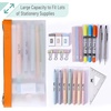image:imageMr Pen Clear Pencil Pouch 850x425 3 Pack Durable TPU Material  Medium WaterResistant Pencil Bags with Smooth Zipper Multipurpose Clear Pouch for Stationery School OfficeLime Vibe