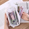 image:imageMr Pen Clear Pencil Pouch Large Capacity Makeup Pouch  Clear Pen Pencil Case Cosmetics Bag MultiPurpose for Travel School Teen Girls Transparent Stationary BagWhite