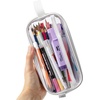 image:imageMr Pen Clear Pencil Pouch Large Capacity Makeup Pouch  Clear Pen Pencil Case Cosmetics Bag MultiPurpose for Travel School Teen Girls Transparent Stationary BagWhite