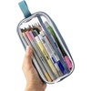 image:imageMr Pen Clear Pencil Pouch Large Capacity Makeup Pouch  Clear Pen Pencil Case Cosmetics Bag MultiPurpose for Travel School Teen Girls Transparent Stationary BagBlue