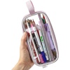 image:imageMr Pen Clear Pencil Pouch Large Capacity Makeup Pouch  Clear Pen Pencil Case Cosmetics Bag MultiPurpose for Travel School Teen Girls Transparent Stationary BagPink
