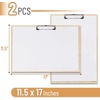 image:imageMr Pen Clipboard 115x17 Inches Horizontal Wooden Clipboard  Extra Large Clipboard Horizontal Clipboard Art Clipboard Drawing Board 11x17 Clipboard Lap Board Landscape ClipboardVertical  Horizontal  2 Pack