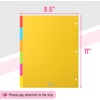 image:imageMr Pen Dividers for 3 Ring Binder 2 Sets 6 PackSet 12 pcs  Letter Size Binder Dividers with Tabs for Student Teacher Office Home OrganizersBright