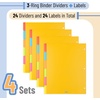 image:imageMr Pen Dividers for 3 Ring Binder 2 Sets 6 PackSet 12 pcs  Letter Size Binder Dividers with Tabs for Student Teacher Office Home OrganizersBright