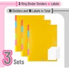 image:imageMr Pen Dividers for 3 Ring Binder 2 Sets 6 PackSet 12 pcs  Letter Size Binder Dividers with Tabs for Student Teacher Office Home OrganizersBright