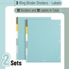 image:imageMr Pen Dividers for 3 Ring Binder 2 Sets 6 PackSet 12 pcs  Letter Size Binder Dividers with Tabs for Student Teacher Office Home OrganizersEarthlight