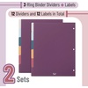 image:imageMr Pen Dividers for 3 Ring Binder 2 Sets 6 PackSet 12 pcs  Letter Size Binder Dividers with Tabs for Student Teacher Office Home OrganizersRetro