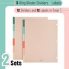 image:imageMr Pen Dividers for 3 Ring Binder 2 Sets 6 PackSet 12 pcs  Letter Size Binder Dividers with Tabs for Student Teacher Office Home OrganizersSpring
