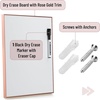 image:imageMr Pen Dry Erase Board 14 x 11 with a Black Dry Erase Marker  Aluminum Frame Gold Magnetic Small Mini White Board for Students Fridge Wall Locker Includes Double Sided TapesRose Gold