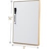 image:imageMr Pen Dry Erase Board 14 x 11 with a Black Dry Erase Marker  Aluminum Frame Gold Magnetic Small Mini White Board for Students Fridge Wall Locker Includes Double Sided TapesGold