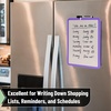 image:imageMr Pen Dry Erase Board 14 x 11 with a Black Dry Erase Marker  Green Frame Small Mini White Board for Students Fridge Wall Locker Includes Double Sided TapesPurple 2