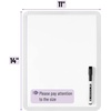 image:imageMr Pen Dry Erase Board 14 x 11 with a Black Dry Erase Marker  Green Frame Small Mini White Board for Students Fridge Wall Locker Includes Double Sided TapesWhite