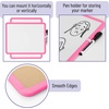 image:imageMr Pen Dry Erase Board 14 x 11 with a Black Dry Erase Marker  Green Frame Small Mini White Board for Students Fridge Wall Locker Includes Double Sided TapesLight Coral