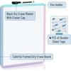 image:imageMr Pen Dry Erase Board 14 x 11 with a Black Dry Erase Marker  Green Frame Small Mini White Board for Students Fridge Wall Locker Includes Double Sided TapesC Colorful