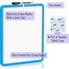 image:imageMr Pen Dry Erase Board 14 x 11 with a Black Dry Erase Marker  Green Frame Small Mini White Board for Students Fridge Wall Locker Includes Double Sided TapesBlue 2