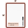 image:imageMr Pen Dry Erase Board 14 x 11 with a Black Dry Erase Marker  Green Frame Small Mini White Board for Students Fridge Wall Locker Includes Double Sided TapesChocolate Brown
