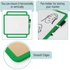 image:imageMr Pen Dry Erase Board 14 x 11 with a Black Dry Erase Marker  Green Frame Small Mini White Board for Students Fridge Wall Locker Includes Double Sided TapesGreen 2
