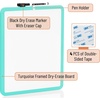 image:imageMr Pen Dry Erase Board 14 x 11 with a Black Dry Erase Marker  Green Frame Small Mini White Board for Students Fridge Wall Locker Includes Double Sided TapesAqua Blue