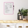 image:imageMr Pen Dry Erase Board 14 x 11 with a Black Dry Erase Marker  Green Frame Small Mini White Board for Students Fridge Wall Locker Includes Double Sided TapesPink