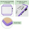 image:imageMr Pen Dry Erase Board 14 x 11 with a Black Dry Erase Marker  Green Frame Small Mini White Board for Students Fridge Wall Locker Includes Double Sided TapesPurple 2