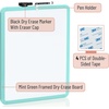 image:imageMr Pen Dry Erase Board 14 x 11 with a Black Dry Erase Marker  Green Frame Small Mini White Board for Students Fridge Wall Locker Includes Double Sided TapesMint Green