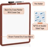 image:imageMr Pen Dry Erase Board 14 x 11 with a Black Dry Erase Marker  Green Frame Small Mini White Board for Students Fridge Wall Locker Includes Double Sided TapesChocolate Brown