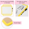 image:imageMr Pen Dry Erase Board 14 x 11 with a Black Dry Erase Marker  Green Frame Small Mini White Board for Students Fridge Wall Locker Includes Double Sided TapesYellow