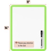 image:imageMr Pen Dry Erase Board 14 x 11 with a Black Dry Erase Marker  Green Frame Small Mini White Board for Students Fridge Wall Locker Includes Double Sided TapesLawn Green