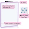 image:imageMr Pen Dry Erase Board 14 x 11 with a Black Dry Erase Marker  Green Frame Small Mini White Board for Students Fridge Wall Locker Includes Double Sided TapesPurple