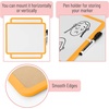 image:imageMr Pen Dry Erase Board 14 x 11 with a Black Dry Erase Marker  Green Frame Small Mini White Board for Students Fridge Wall Locker Includes Double Sided TapesOrange