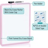 image:imageMr Pen Dry Erase Board 14 x 11 with a Black Dry Erase Marker  Green Frame Small Mini White Board for Students Fridge Wall Locker Includes Double Sided TapesPink
