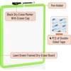 image:imageMr Pen Dry Erase Board 14 x 11 with a Black Dry Erase Marker  Green Frame Small Mini White Board for Students Fridge Wall Locker Includes Double Sided TapesLawn Green