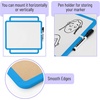 image:imageMr Pen Dry Erase Board 14 x 11 with a Black Dry Erase Marker  Green Frame Small Mini White Board for Students Fridge Wall Locker Includes Double Sided TapesBlue 2