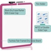 image:imageMr Pen Dry Erase Board 14 x 11 with a Black Dry Erase Marker  Green Frame Small Mini White Board for Students Fridge Wall Locker Includes Double Sided TapesMagenta