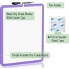 image:imageMr Pen Dry Erase Board 14 x 11 with a Black Dry Erase Marker  Green Frame Small Mini White Board for Students Fridge Wall Locker Includes Double Sided TapesPurple 2