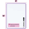 image:imageMr Pen Dry Erase Board 14 x 11 with a Black Dry Erase Marker  Green Frame Small Mini White Board for Students Fridge Wall Locker Includes Double Sided TapesPurple