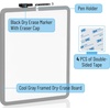 image:imageMr Pen Dry Erase Board 14 x 11 with a Black Dry Erase Marker  Green Frame Small Mini White Board for Students Fridge Wall Locker Includes Double Sided TapesGray