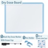 image:imageMr Pen Dry Erase Board 14 x 11 with a Black Dry Erase Marker  Green Frame Small Mini White Board for Students Fridge Wall Locker Includes Double Sided TapesBlue