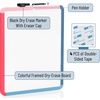 image:imageMr Pen Dry Erase Board 14 x 11 with a Black Dry Erase Marker  Green Frame Small Mini White Board for Students Fridge Wall Locker Includes Double Sided TapesPink Tide