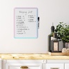 image:imageMr Pen Dry Erase Board 14 x 11 with a Black Dry Erase Marker  Green Frame Small Mini White Board for Students Fridge Wall Locker Includes Double Sided TapesC Colorful