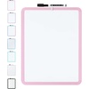 image:imageMr Pen Dry Erase Board 14 x 11 with a Black Dry Erase Marker  Green Frame Small Mini White Board for Students Fridge Wall Locker Includes Double Sided TapesPink