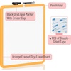 image:imageMr Pen Dry Erase Board 14 x 11 with a Black Dry Erase Marker  Green Frame Small Mini White Board for Students Fridge Wall Locker Includes Double Sided TapesOrange