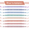 image:imageMr Pen Dual Tip Aesthetic Bible Highlighters No Bleed Through 8 pcs  Chisel amp Brush Tip Cute Highlighter for Journaling Supplies and School Accessories Bible Highlighters and Pens No Bleed