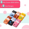 image:imageMr Pen Eraser with Cover and Roller 6 Pack Animal Theme  Cute Erasers for KidsA 6 Different Cute Designs