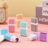 image:imageMr Pen Eraser with Cover and Roller 6 Pack Animal Theme  Cute Erasers for KidsB Pastel Colors