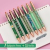 image:imageMr Pen Fancy Pens for Women 7 Pack Black Ink Ballpoint 10 Refills  10mm Glitter Cute Pens for Journaling Sparkly Fancy Pen for Writing Women amp Girls School Gifts College StudentsEmerald Enchantment