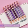 image:imageMr Pen Fancy Pens for Women 7 Pack Black Ink Ballpoint 10 Refills  10mm Glitter Cute Pens for Journaling Sparkly Fancy Pen for Writing Women amp Girls School Gifts College StudentsElegant in Purple