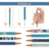 image:imageMr Pen Fancy Pens for Women 7 Pack Black Ink Ballpoint 10 Refills  10mm Glitter Cute Pens for Journaling Sparkly Fancy Pen for Writing Women amp Girls School Gifts College StudentsAzure Elegance