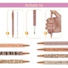 image:imageMr Pen Fancy Pens for Women 7 Pack Black Ink Ballpoint 10 Refills  10mm Glitter Cute Pens for Journaling Sparkly Fancy Pen for Writing Women amp Girls School Gifts College StudentsRose Gold Reverie