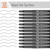 image:imageMr Pen Felt Tip Pens 36 Pack 07 mm Green Felt Tip Pens Bulk Fast Dry  No Smear Planner Markers for Underlining Writing Drawing Journaling SuppliesBlack